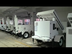 เสา CCTV เคลื่อนที่พลังงานแสงอาทิตย์พร้อมกล้องรักษาความปลอดภัยพลังงานแสงอาทิตย์