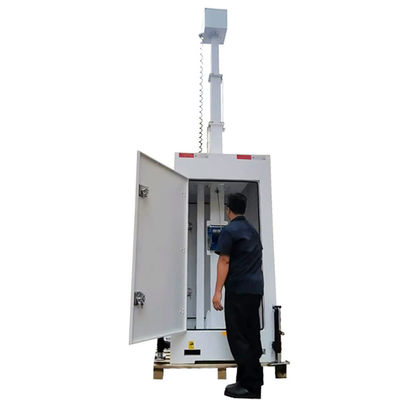 โทรศัพท์มือถือ CCTV Tower การรักษาความปลอดภัย 6m Telescopic Mast สําหรับที่จอดรถ