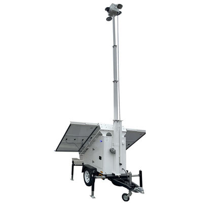 รถยนต์ติดกล้อง CCTV พร้อมแผ่นพลังแสงอาทิตย์ 3*400W สําหรับสถานที่ก่อสร้างชั่วคราว