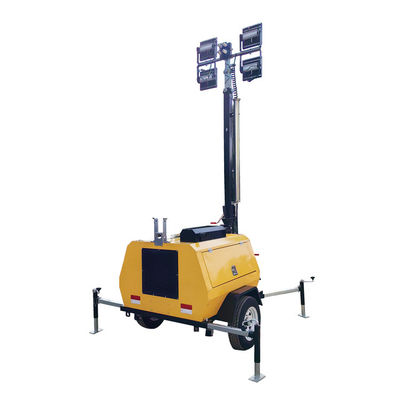 หอไฟดีเซลที่มีหลอดไฟ LED 4*400W สําหรับงานก่อสร้างถนน
