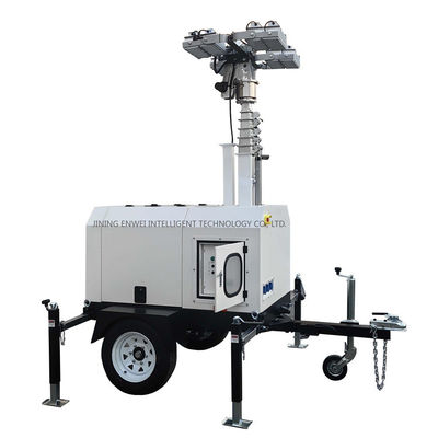 ดิเซล LED Lighting Towers With 8m Electric Mast สําหรับการส่องแสงการช่วยเหลือฉุกเฉิน
