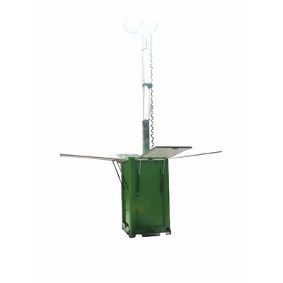 ความมั่นคงความมั่นคงแสงอาทิตย์ Led Light Tower ระบบแผ่นแสงอาทิตย์ Led Cuboid สําหรับแสงสรรพสินค้า