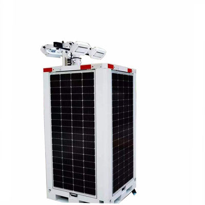 แผ่นพลังงานแสงอาทิตย์ Led Light Tower Gel แบตเตอรี่ระดับ 8 ความต้านทานลม ดวงอาทิตย์ Led Cube สําหรับการสร้างทางการสว่าง