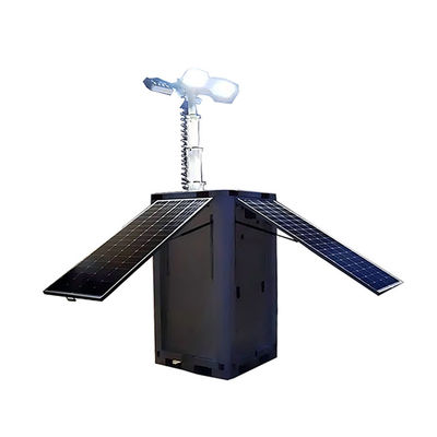 การคุ้มครองสิ่งแวดล้อมสีเขียว แผ่นพลังงานแสงอาทิตย์ LED Light Tower Cube สําหรับการสว่างพื้นที่ห่างไกล