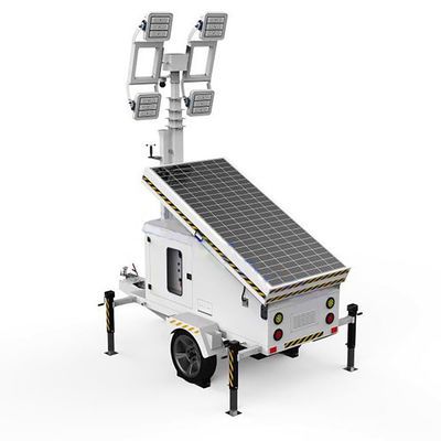 โมบายไฟทาวเวอร์ โมบาย ไลท์ทาวเวอร์พลังแสงอาทิตย์ พร้อม LED 4 * 100W สําหรับการส่องแสงการช่วยเหลือภัยพิบัติ