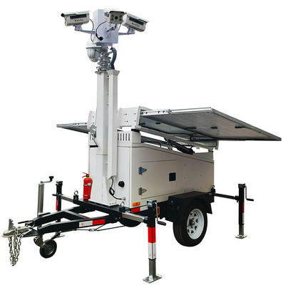 เครื่องย้ายไฟฟ้าแสงอาทิตย์ LED Trailer ด้วย DC24V สําหรับการส่องแสงการช่วยเหลือชั่วคราว