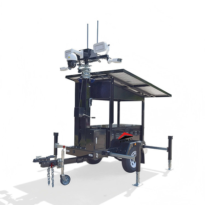 การทํางานทั้งวัน กล้องถ่ายภาพด้วยพลังแสงอาทิตย์ Cctv Trailer สําหรับการติดตามสถานที่ก่อสร้าง