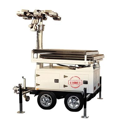 หอไฟพลังงานแสงอาทิตย์ปรับได้ 360° สำหรับการกู้ภัยฉุกเฉินและสถานที่