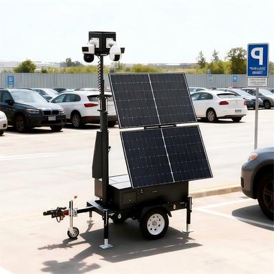 CE Certified Solar Security Trailer With HD Cameras For Outdoor Security Surveillance