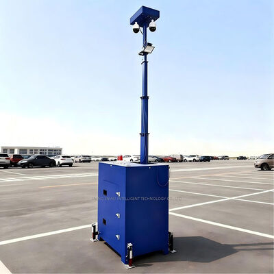 Cube Mobile Surveillance Tower ระบบรักษาความปลอดภัยการใช้งานอย่างรวดเร็ว พานิลแสงอาทิตย์แบบเลือก
