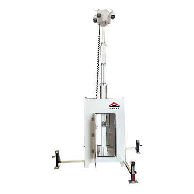 การปรับปรุงแบบมาตรฐาน การเคลื่อนไหวความปลอดภัย Cctv Cuboid Portable Surveillance Camera Tower สําหรับการติดตามโรงงานทรายและหินหิน