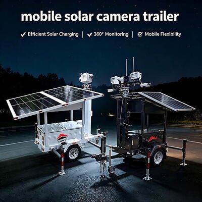 รถยนต์กล้องแสงอาทิตย์ 2*435W แพเนล 6M Mast Mobile CCTV Surveillance รถยนต์นอก